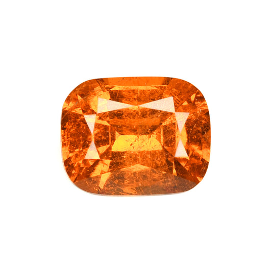 Faceted spessartite orange garnet