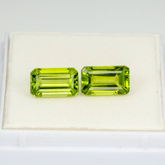 Faceted peridot pair, 5.36 cts