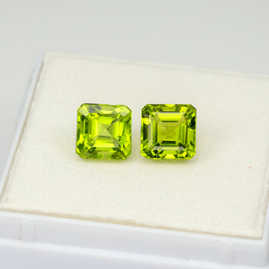 Faceted peridot pair, 4.85 cts