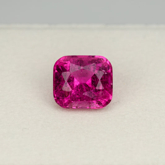 Faceted afghan rubellite tourmaline gemstone, 3 cts