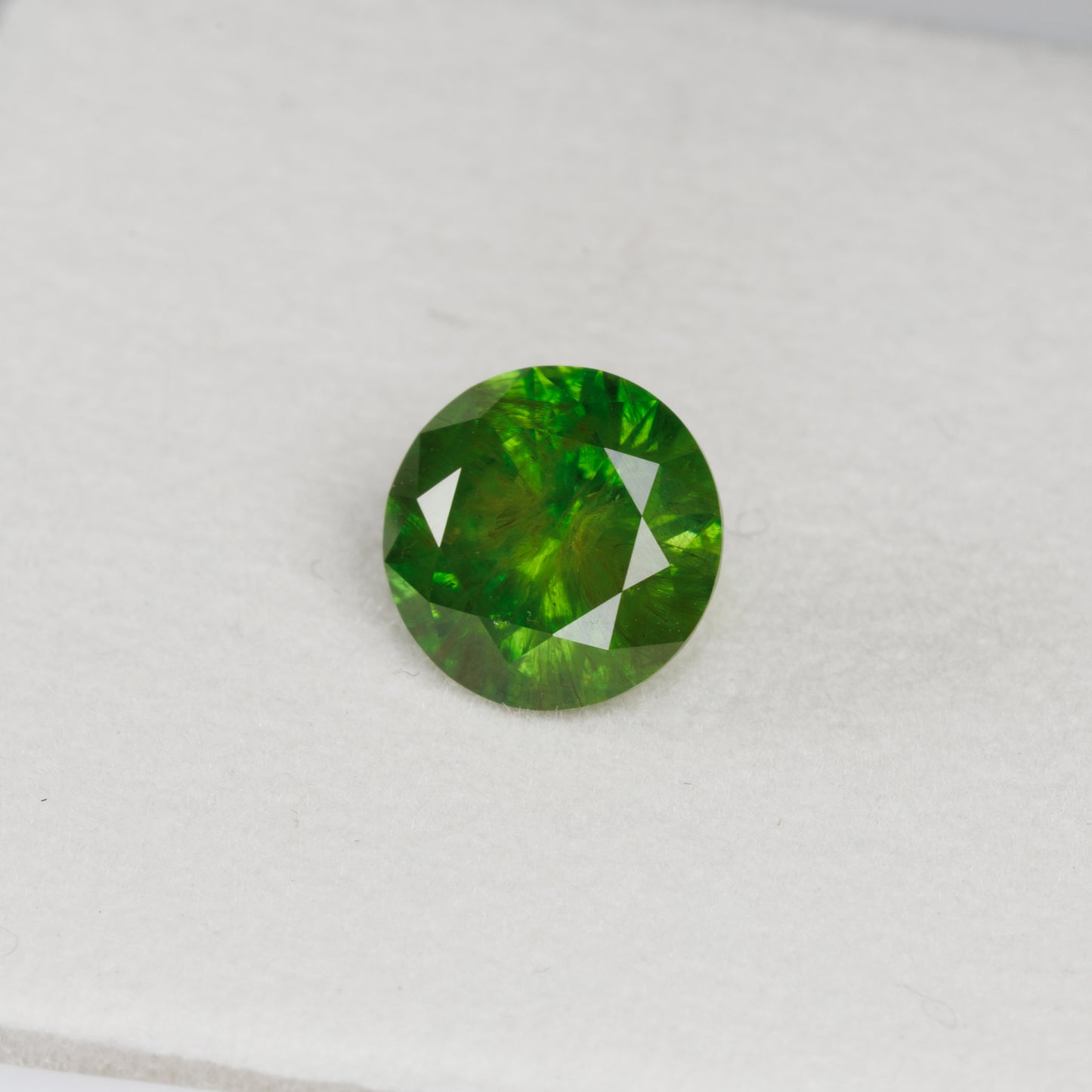 1.51 cts Faceted Russian demantoid garnet