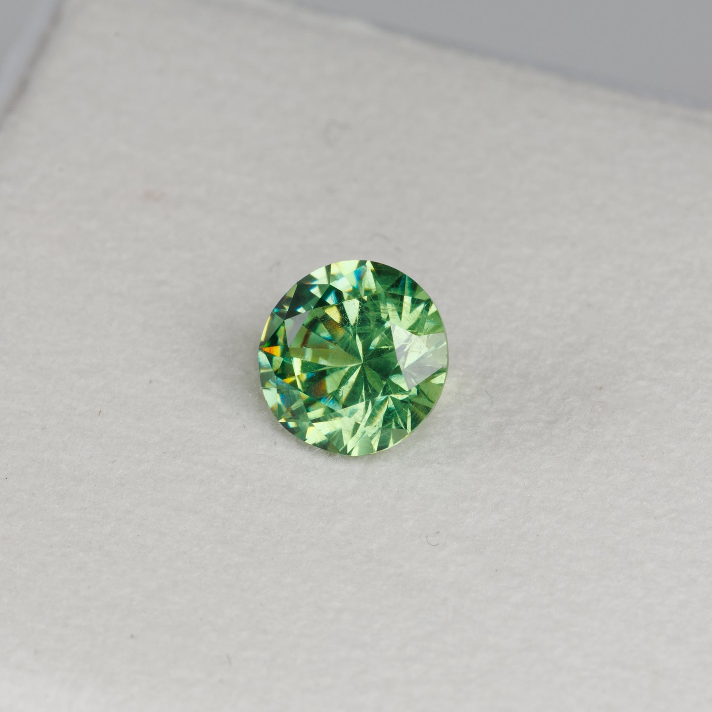 1.06 cts, Faceted Russian demantoid green garnet
