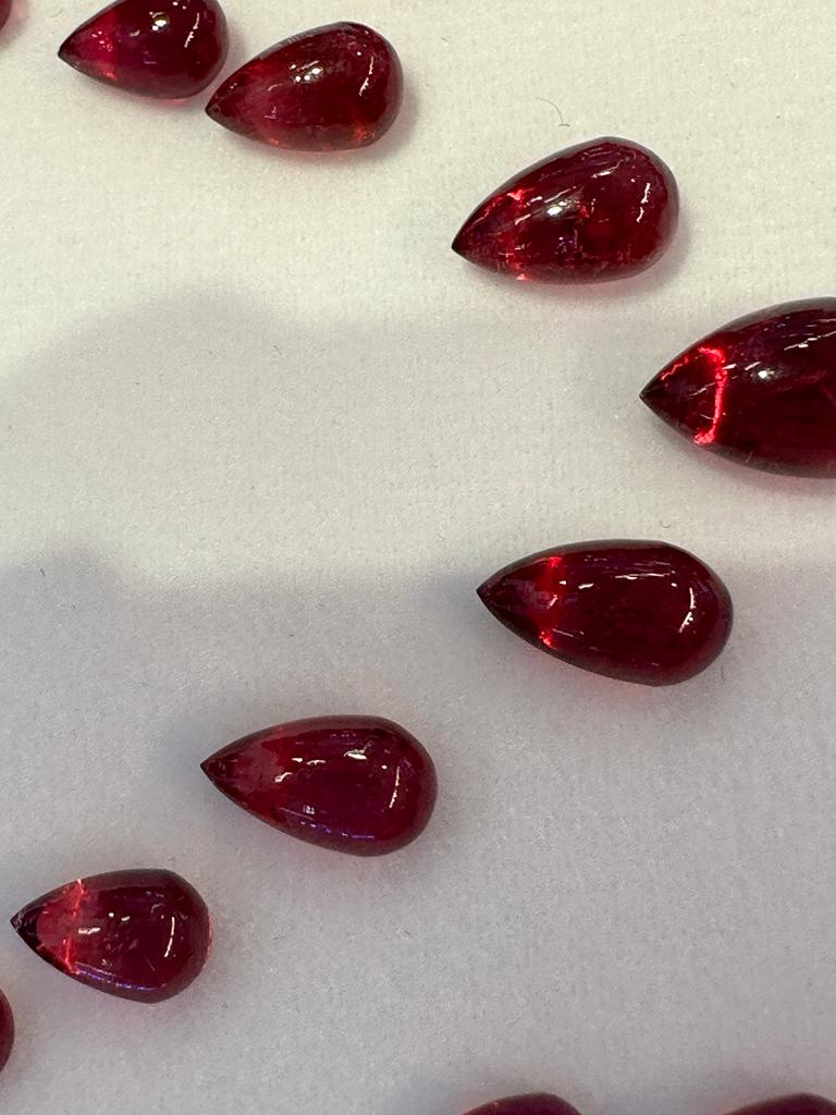 Set of super color and quality tourmalines for earrings and necklaces