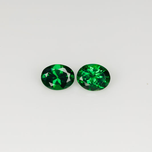 Tsavorite garnet pair, 0.78 cts