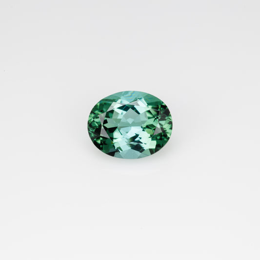 Faceted bluish green oval tourmaline