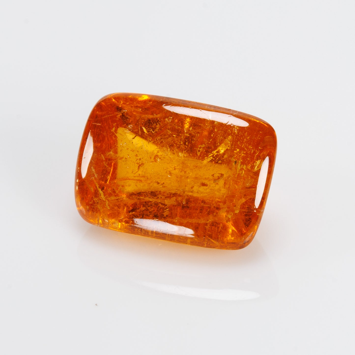 6.19 cts, Orange spessartite garnet sugarloaf cabochon