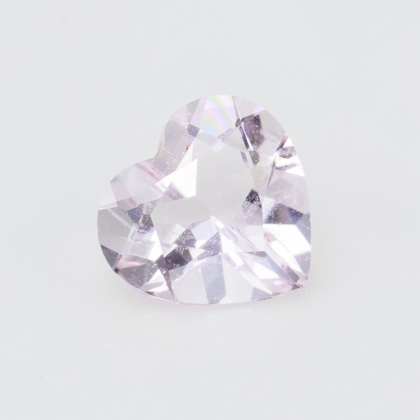 1 carat, Faceted pink morganite heart shape