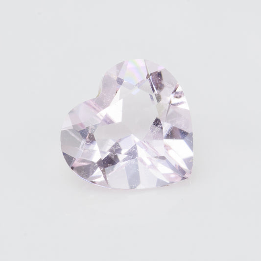 1 carat, Faceted pink morganite heart shape