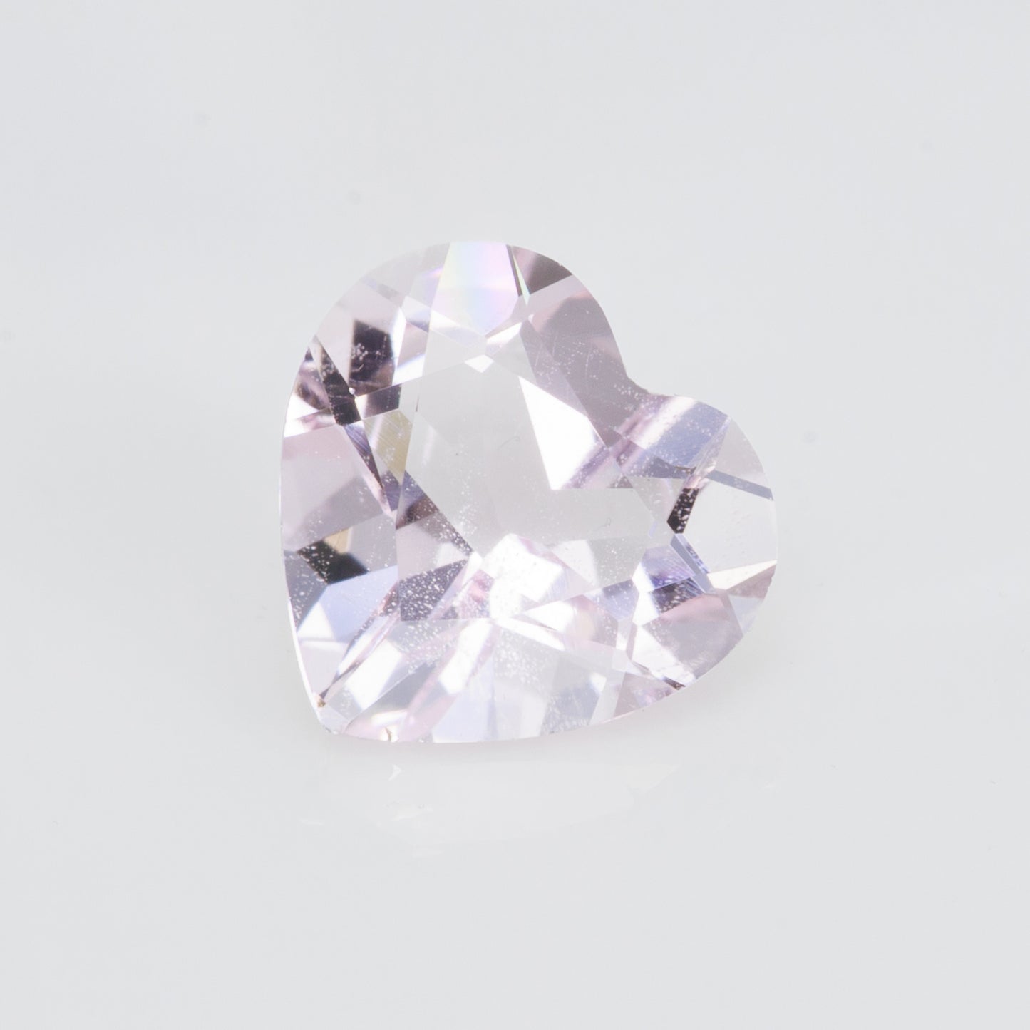1 carat, Faceted pink morganite heart shape