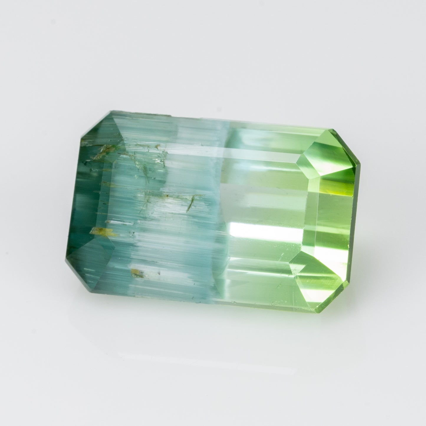4.64 cts, Rare Bi-Color Cat’s Eye Green Tourmaline