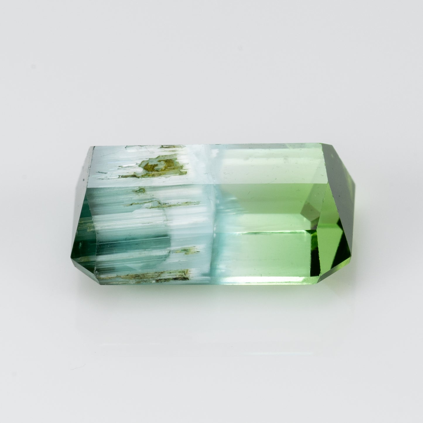 4.64 cts, Rare Bi-Color Cat’s Eye Green Tourmaline