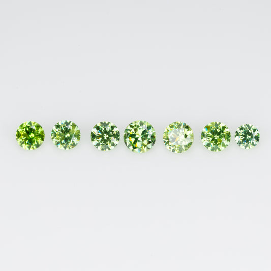 1 ct, Faceted Russian demantoid garnet set