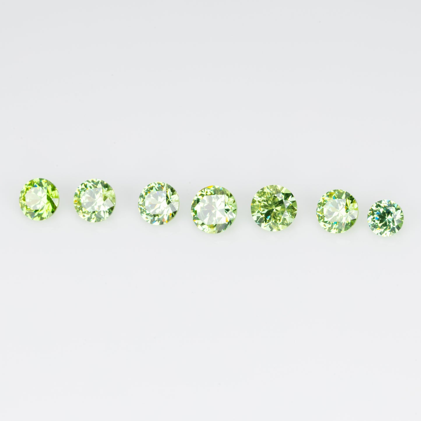 1 ct, Faceted Russian demantoid garnet set