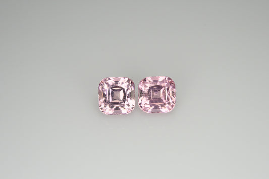 Faceted pink tourmaline pair 2.6 ct