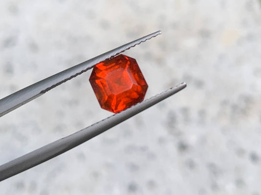 Faceted spessartite garnet Asher cut 3.36 ct