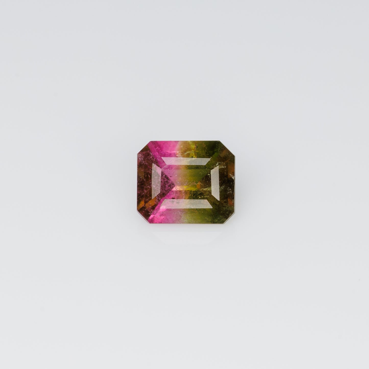 0.51 ct, Faceted bi color tourmaline