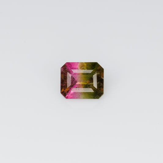 0.51 ct, Faceted bi color tourmaline