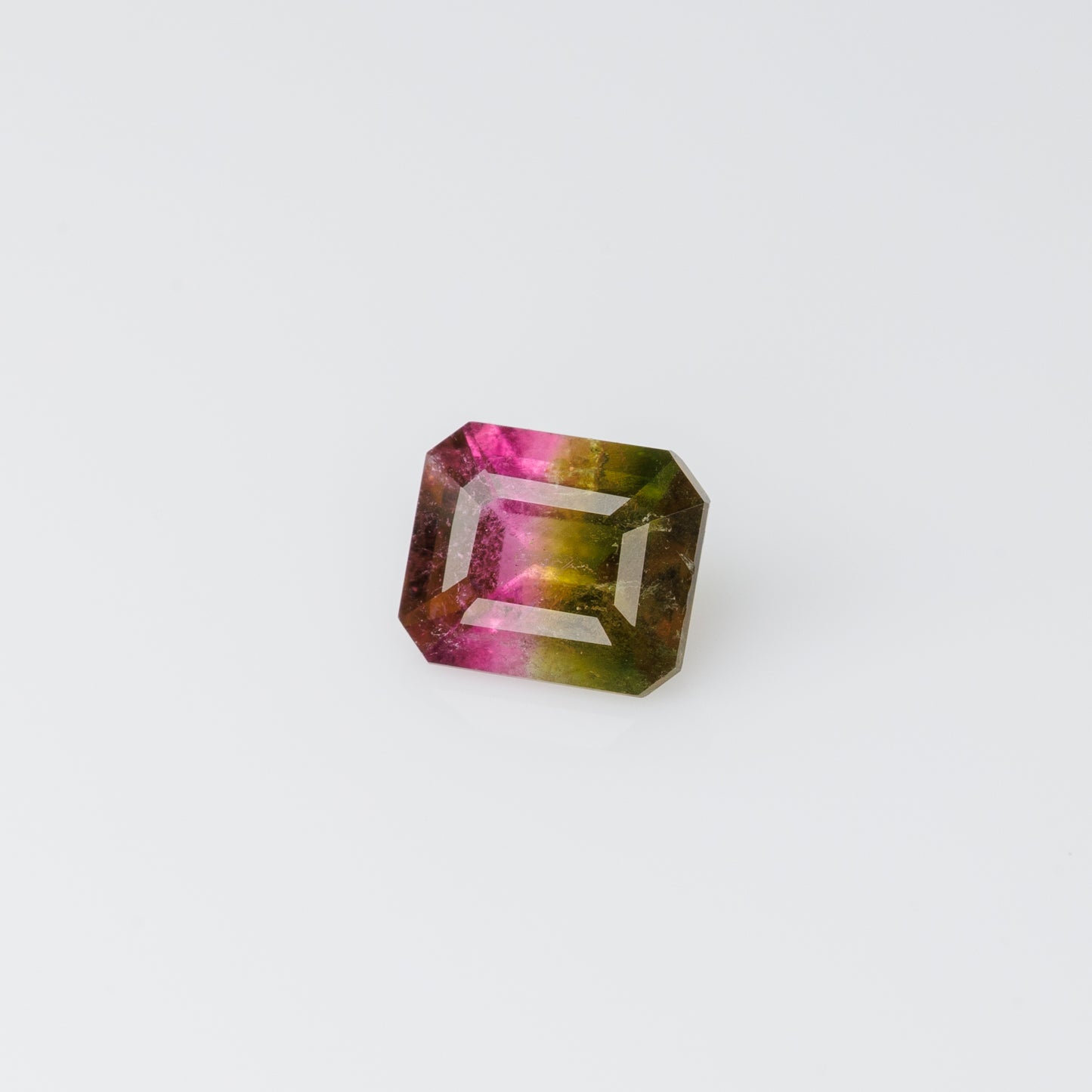 0.51 ct, Faceted bi color tourmaline