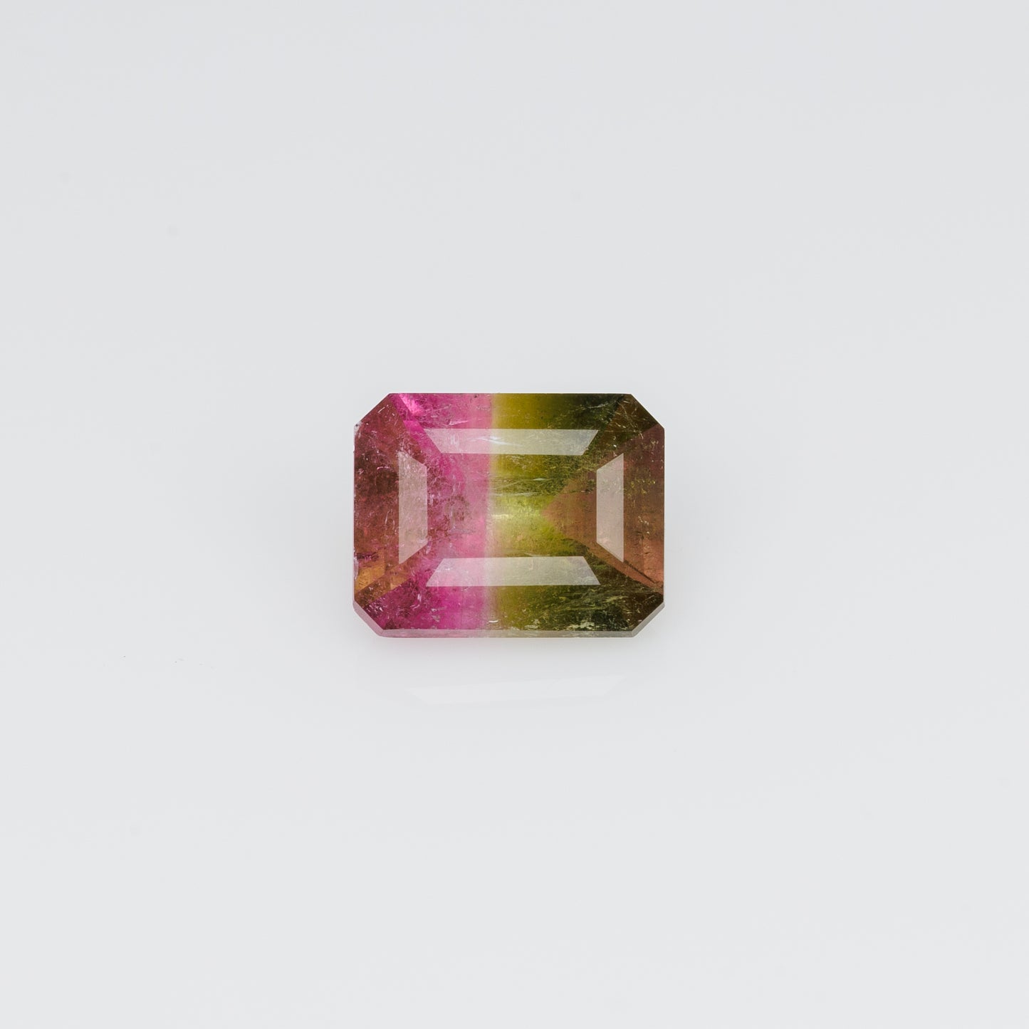 0.51 ct, Faceted bi-color tourmaline