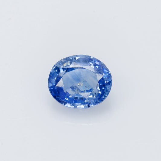 1.28 cts, Faceted oval blue sapphire