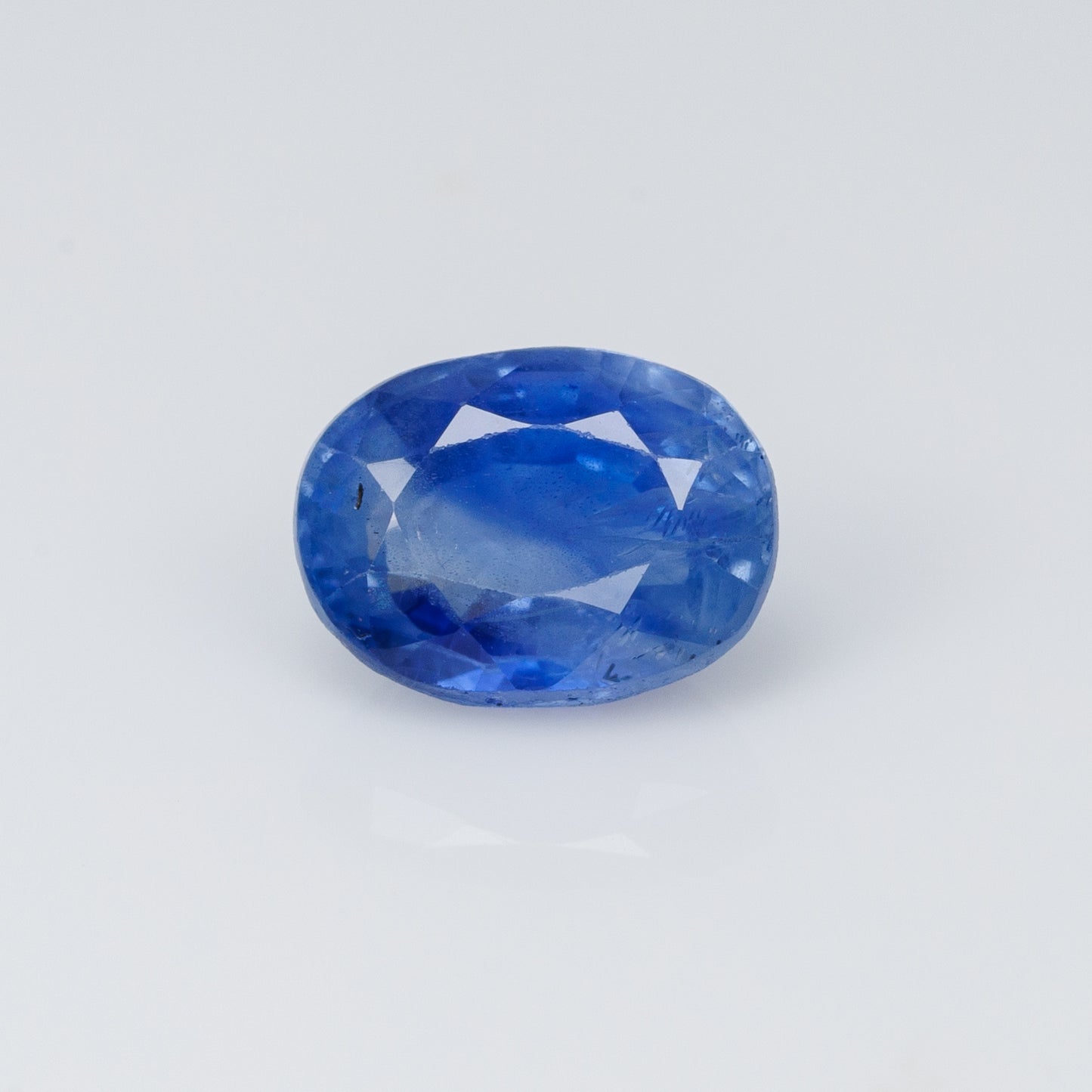 1.22 carat, Faceted oval blue sapphire
