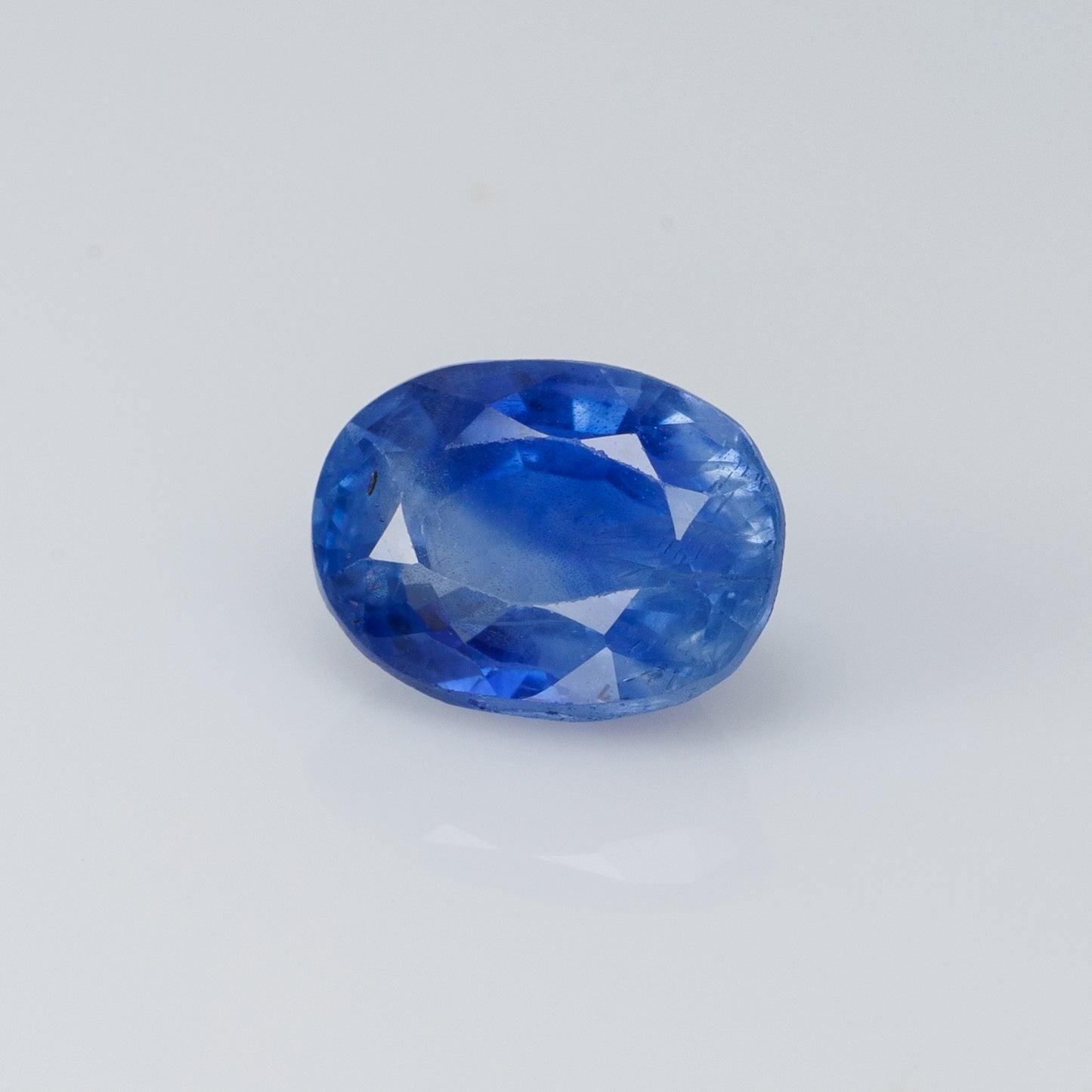 1.22 carat, Faceted oval blue sapphire