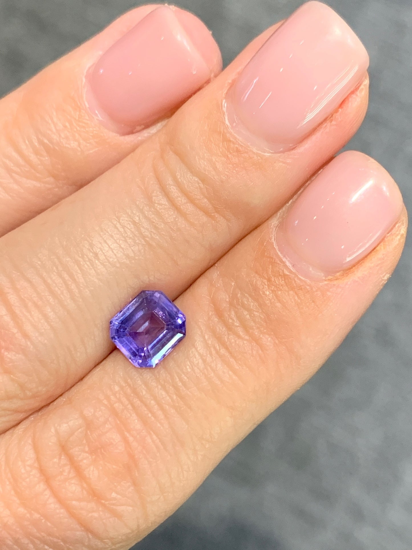 2.14 cts, Untreated purple sapphire with a GIA certificate