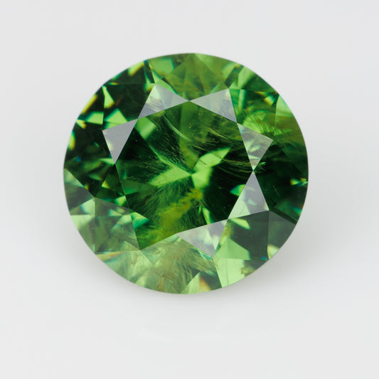 2.57 ct, Rare Certified Russian faceted vivid green demantoid garnet