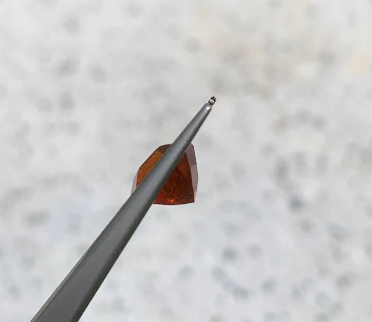 Faceted spessartite garnet Asher cut 3.36 ct