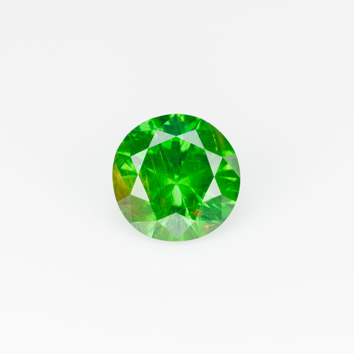2.16 CTs, Vivid green faceted Russian demantoid garnet