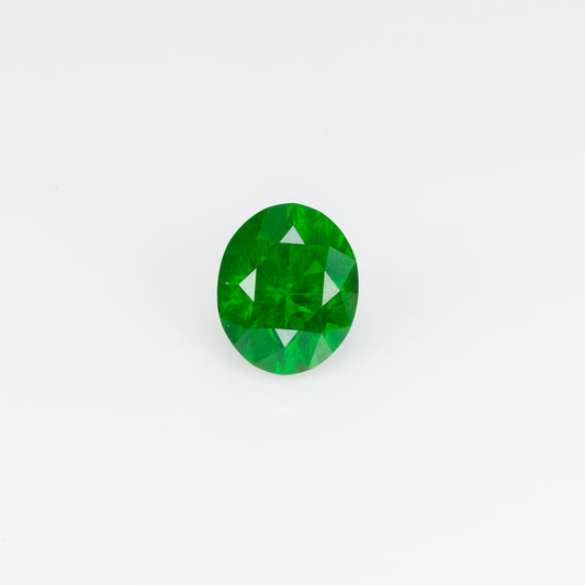 1.09 CTs, Vivid green faceted Russian demantoid garnet