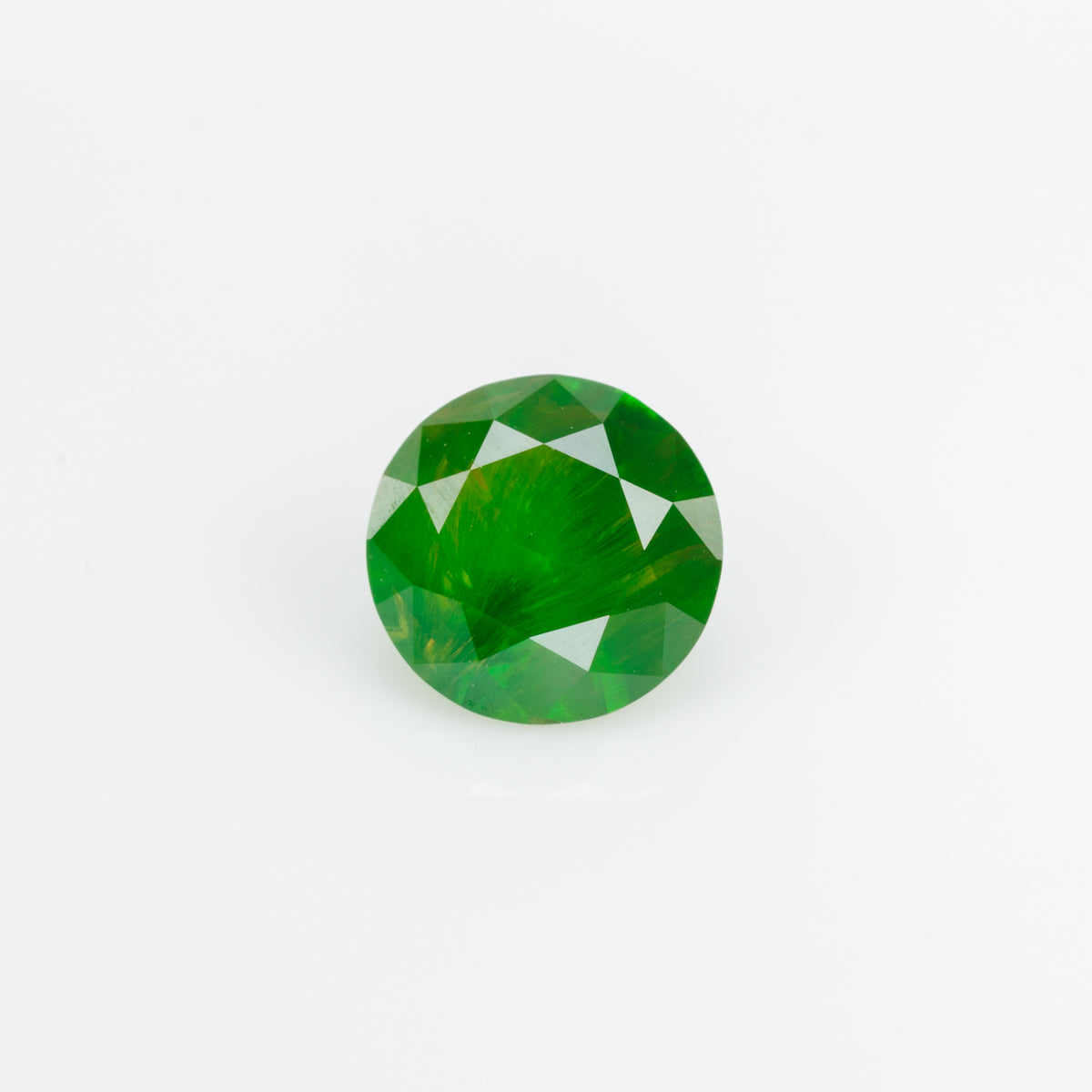 1.66 cts, Vivid green faceted Russian demantoid garnet