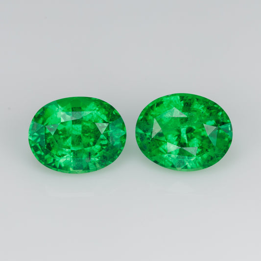 4.4 CTs, Faceted tsavorite garnet oval pair
