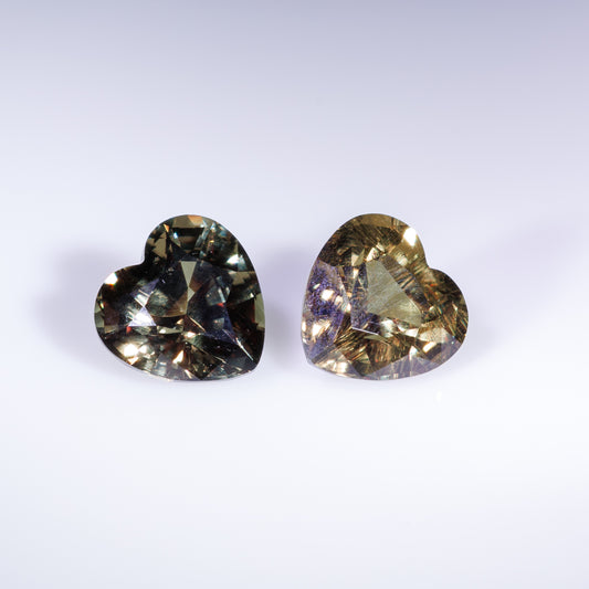 1.82 CTs, Faceted color change garnet pair
