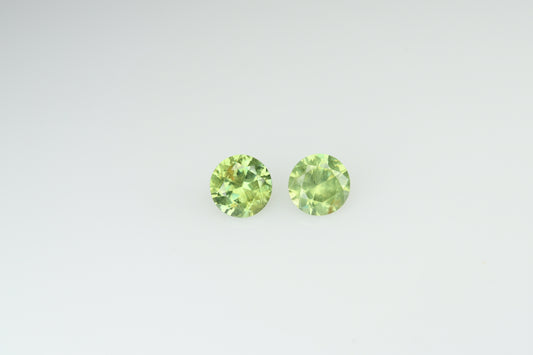 Faceted demantod garnet pair 0,42 ct