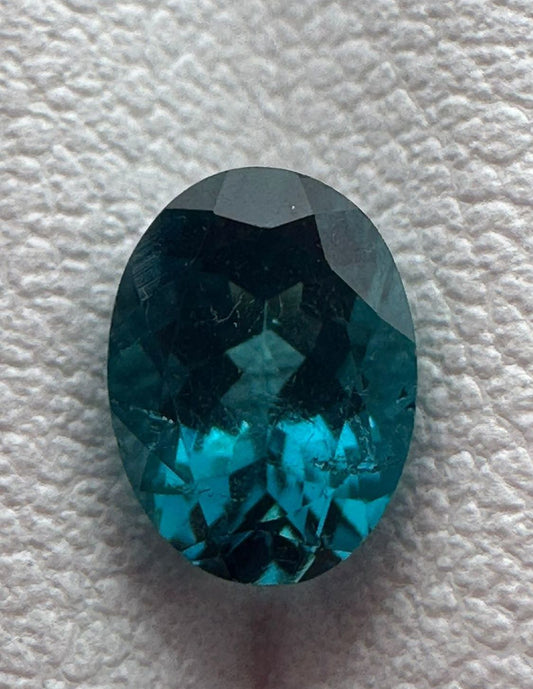 Faceted blue tourmaline