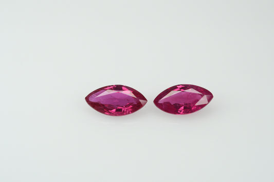 Faceted marquis ruby 0.87 ct