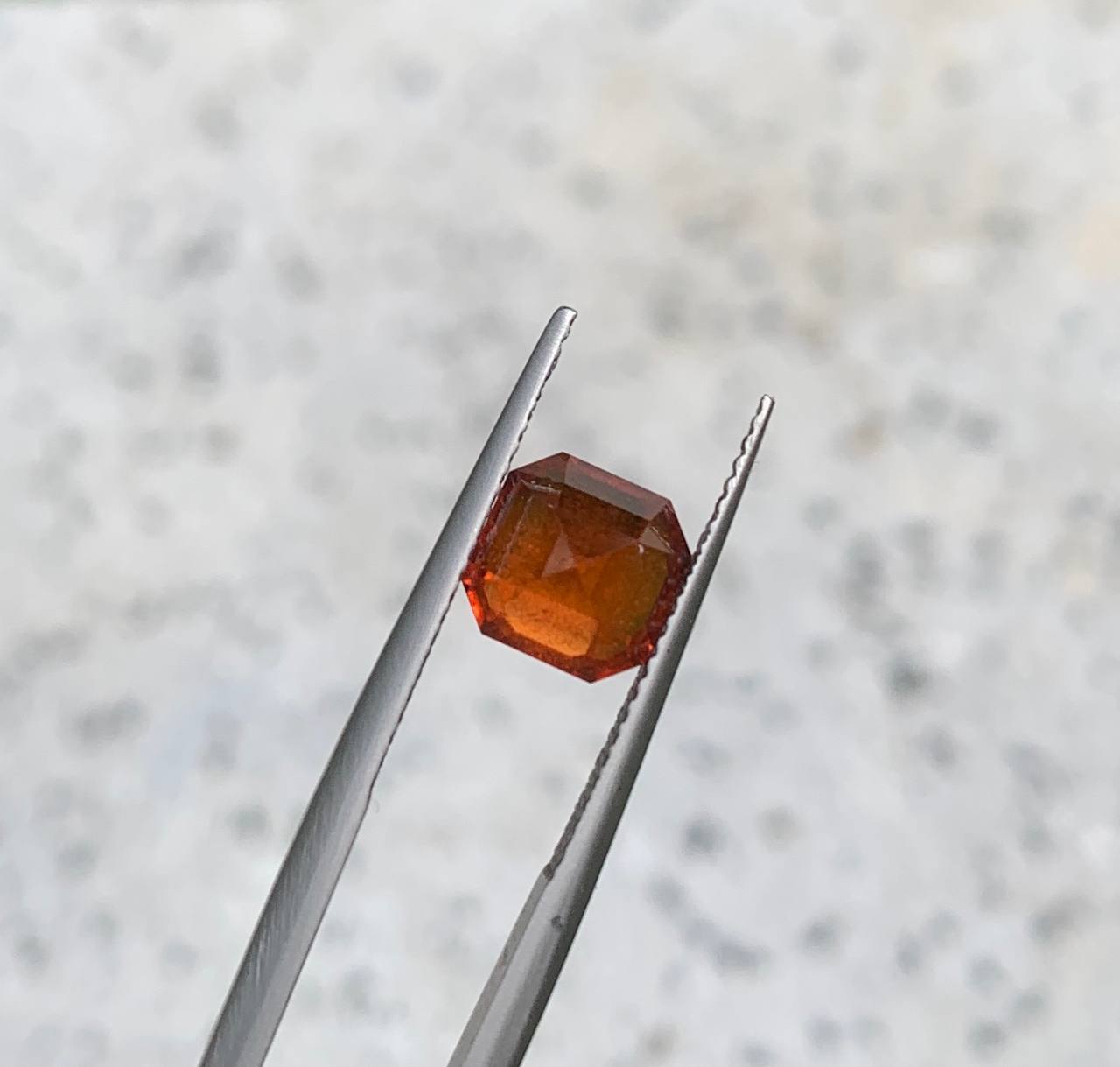 Faceted spessartite garnet Asher cut 3.36 ct