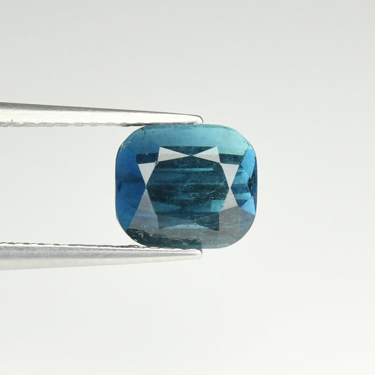 Rare color faceted indicolite tourmaline, 2.3 CTs