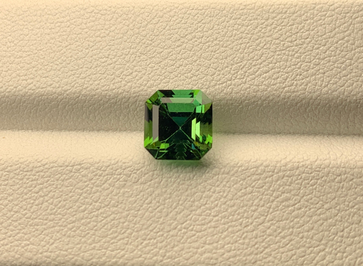 Square tourmaline, faceted green afghan tourmaline 2.57 ct