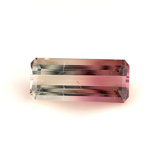 Facetd bi color tourmaline 2.539 ct
