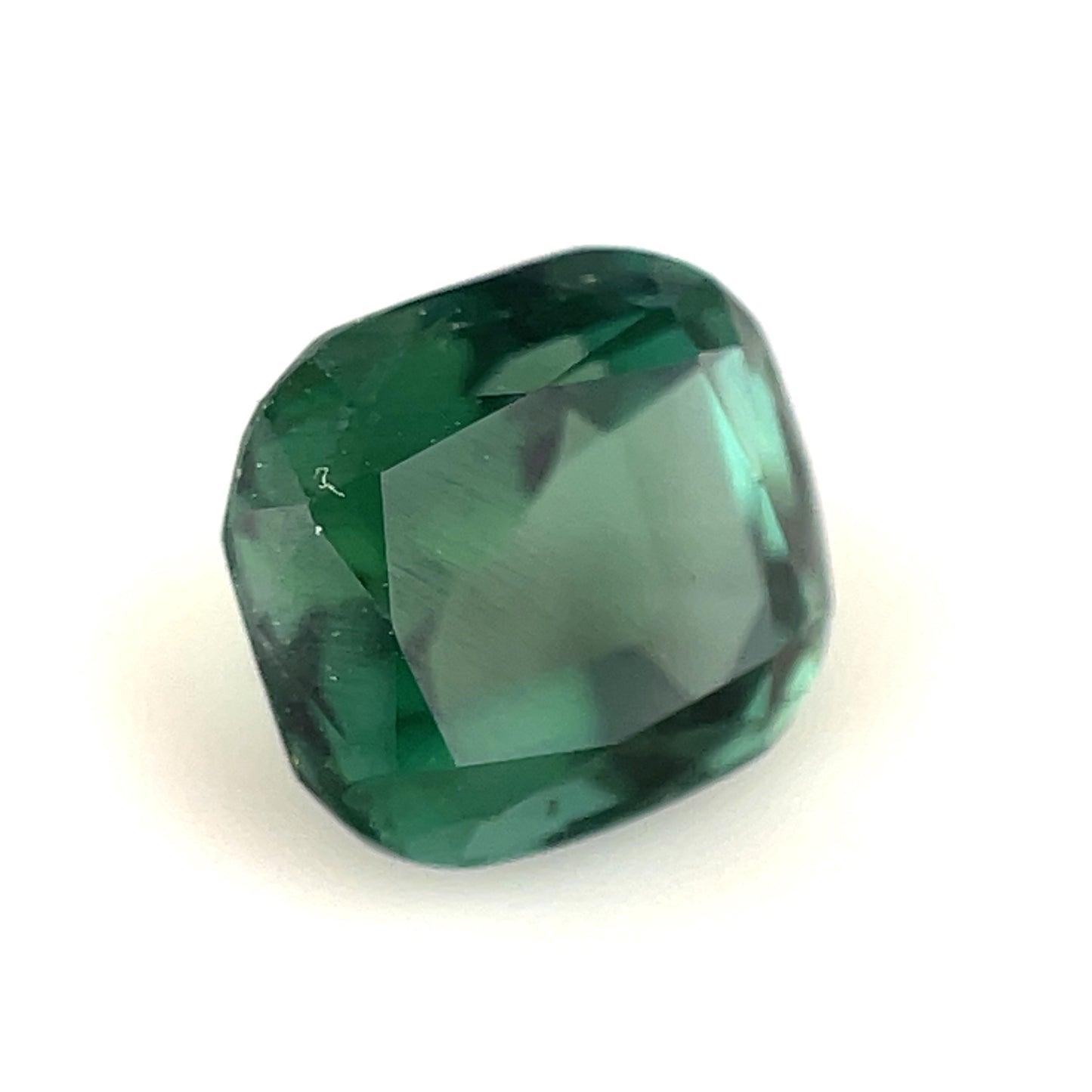 Faceted tourmaline rare green color 1.65 ct