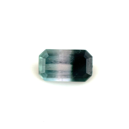 Faceted tricolor tourmaline 0.85 ct