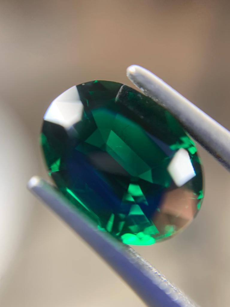 Faceted chrome tourmaline basil green 2.05 ct