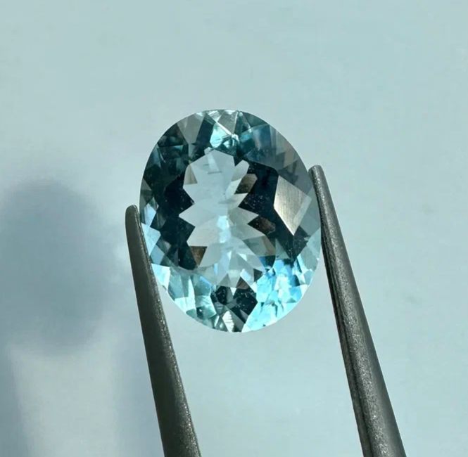 Set of faceted aquamarines RESERVED