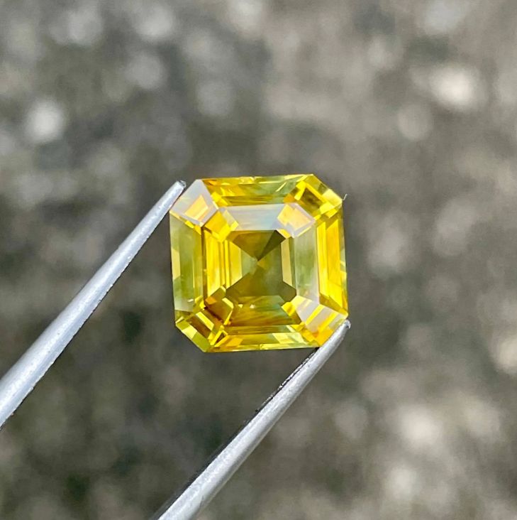 5.17 cts Faceted yellow sapphire
