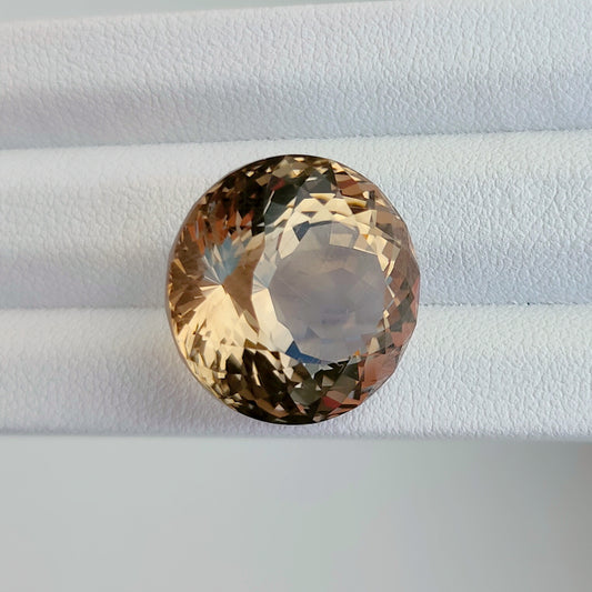 Faceted rutilated smoky quartz 26.5 ct