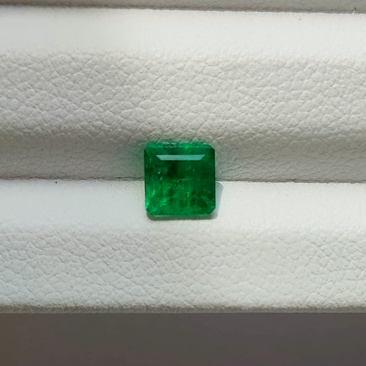 Faceted natural emerald 0.71 ct