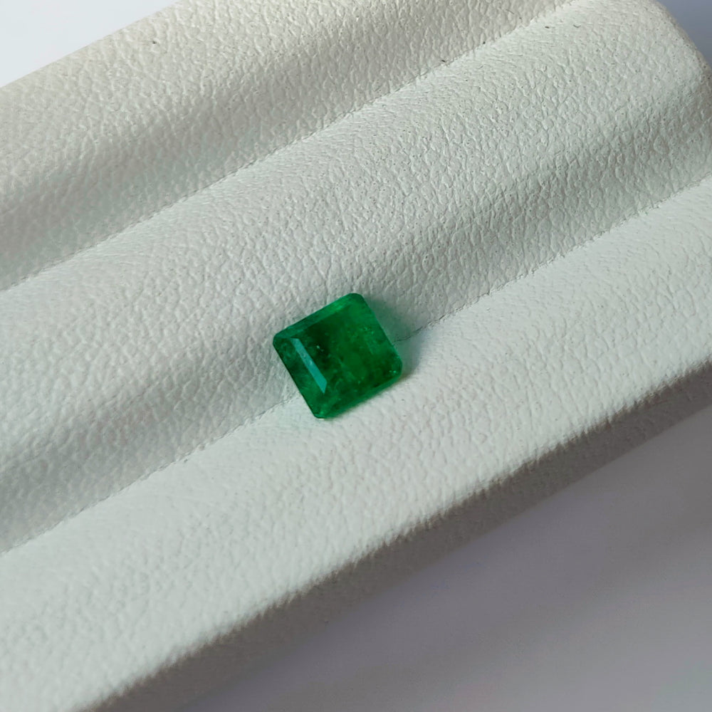 Faceted natural emerald 0.71 ct