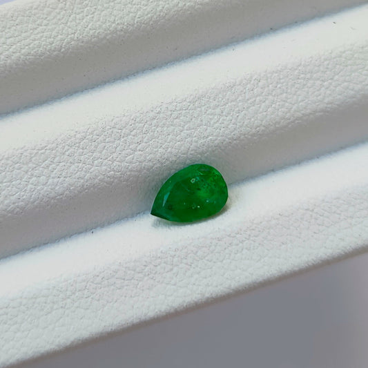 Faceted natural emerald 0.69 ct